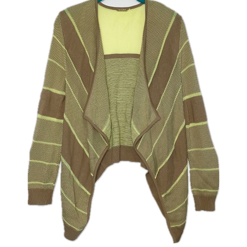 Rebecca Minkoff | Sweater Cardigan Women’s Size XS Yellow Tan Stripe - Picture 1 of 6